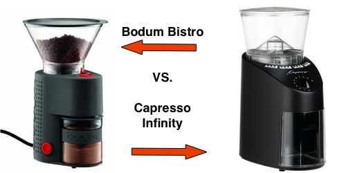 Bodum Bistro Burr vs Capresso Infinity Grinder