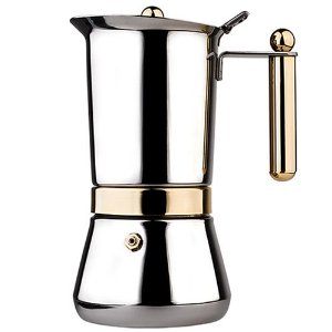 Vev Vigano 8160 Vespress Gold 12 to 14-cup Coffee Pot