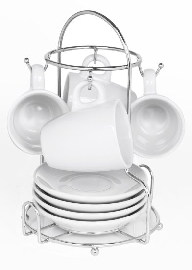 Imusa Espresso Set with Chrome Rack, 8 Piece