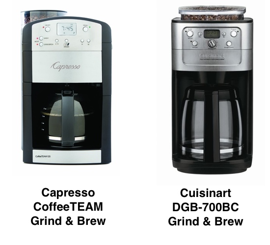 Capresso vs Cuisinart Grind and Brew