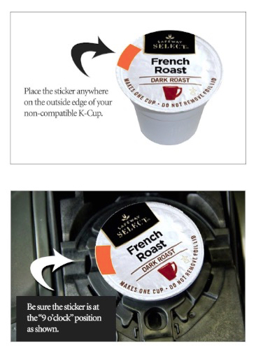 K-cup 2.0 Freedom Stickers for Keurig 2.0 Series Brewers