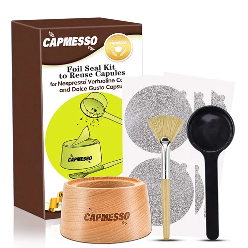 CAPMESSO Aluminum Foil Seals Kit to Reuse Nespresso Vertuo Reusable Pods