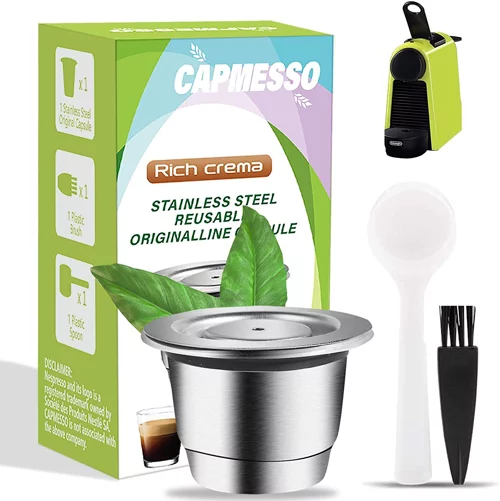 CAPMESSO Reusable Coffee Capsules Refillable Originalline Pod Stainless Steel