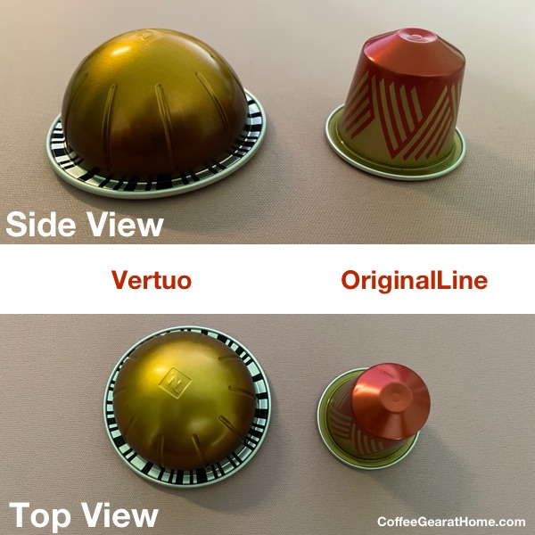 Vertuo vs OriginalLine Nespresso Pods